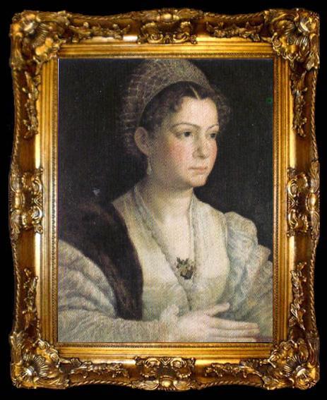 framed  Pietro, Nicolo di Bildnis einer Dame, ta009-2